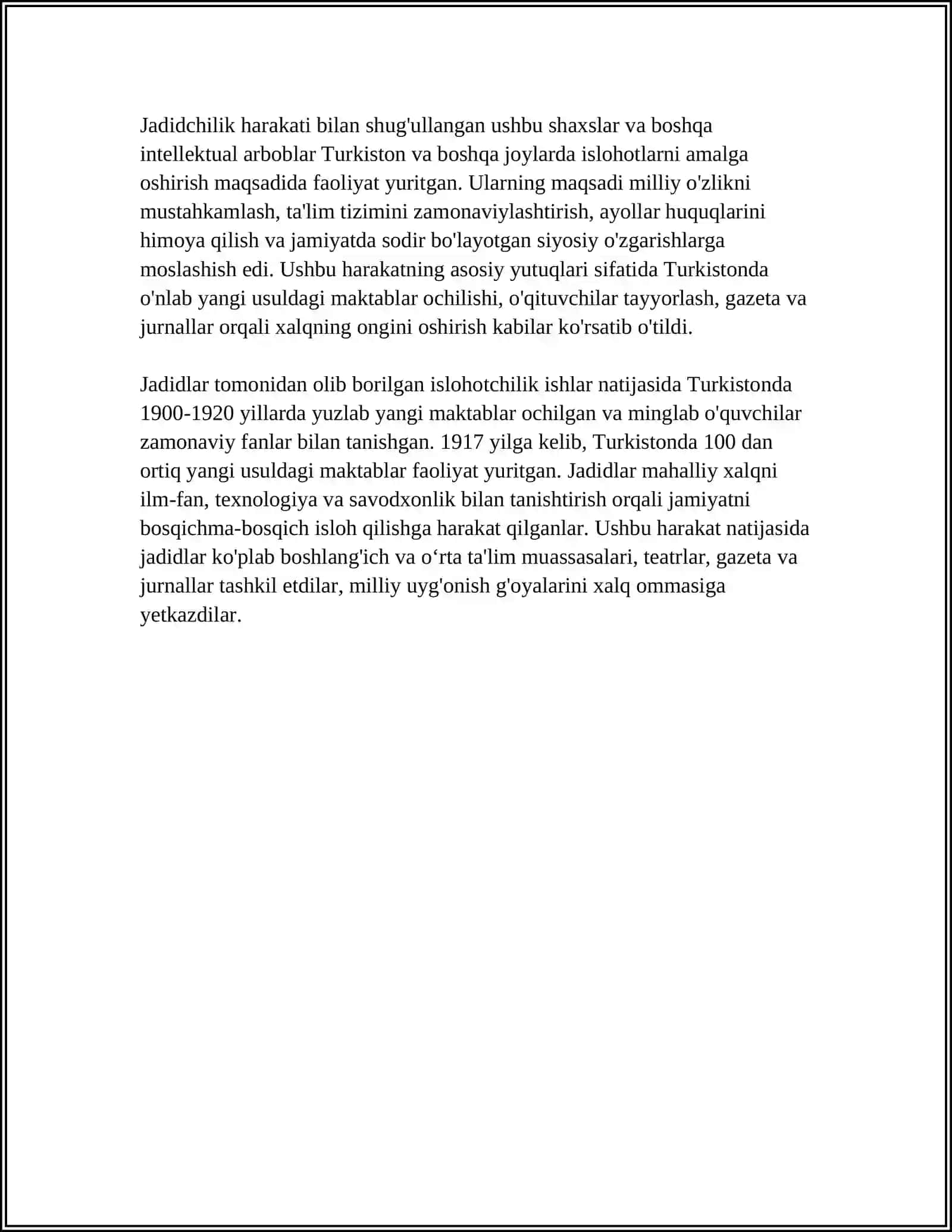 TURKISTONDA JADIDCHILIK XARAKATINING VUJUDGA KELISHI 4