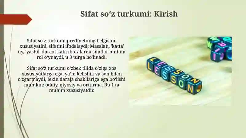 Sifatlarning semantik turlari 4