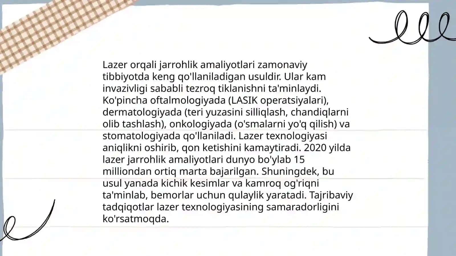 Lazerning tibbiyotda qollanishi 4