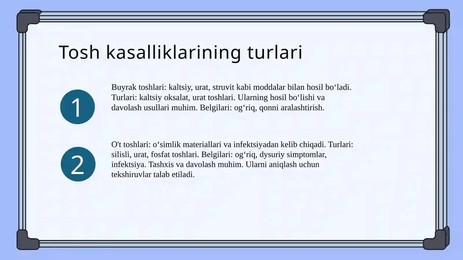Tosh kasalliklarining kimyoviy asoslari 4