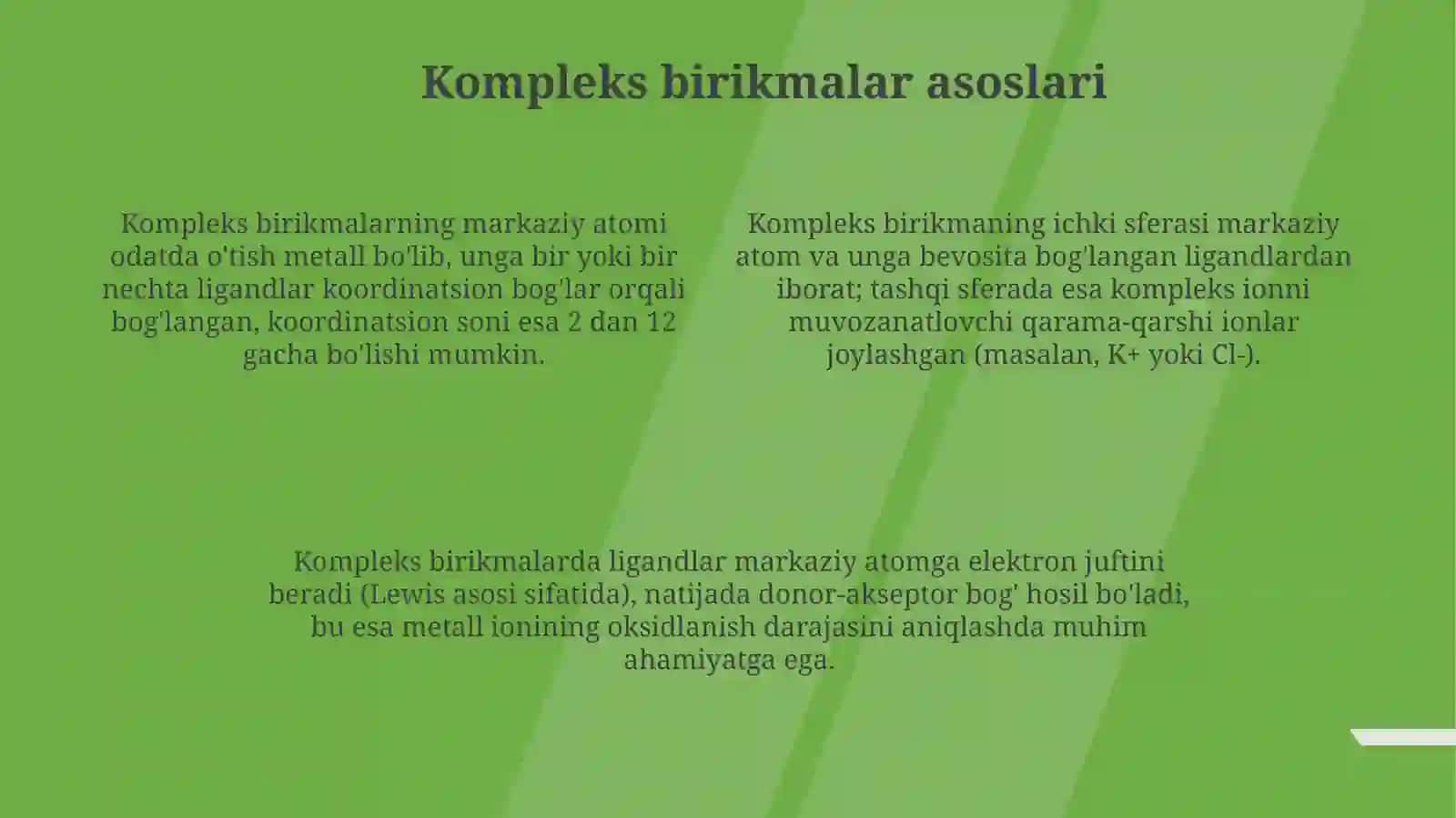 Bir va kóp yadroli komplekslarning nomlanishi 4