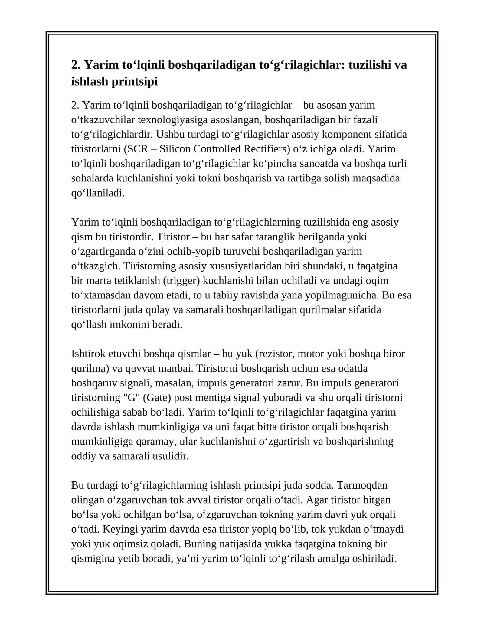BOSHQARILADIGAN BIR FAZALI TOʻGʻRILAGICHLAR 4