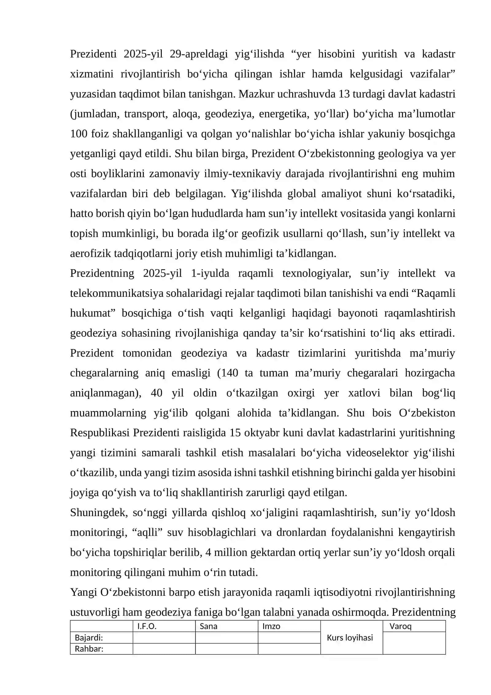 Oliy geodeziya va geoinformatika 4
