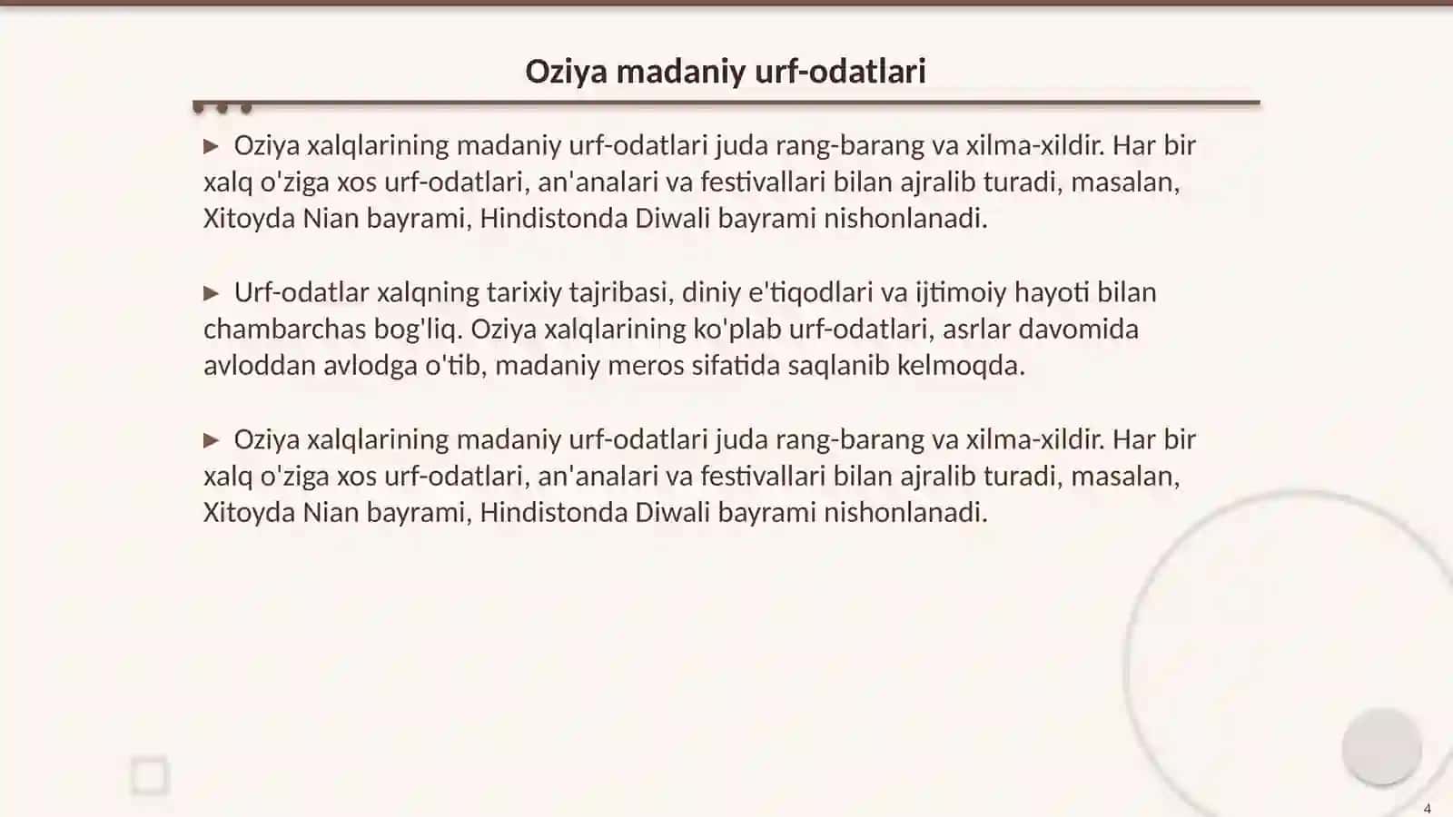 Osiya xalqlar etnografiyasi 4