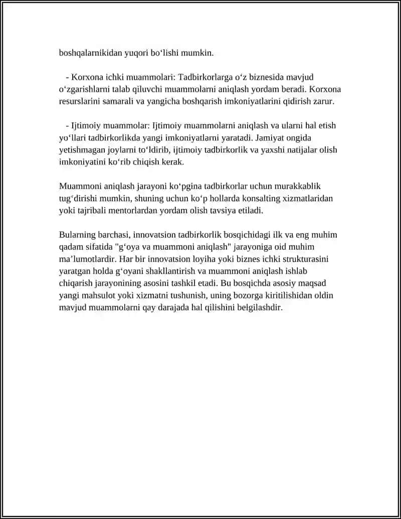 INNOVATSION TADBIRKORLIK BOSQICHLARI 4