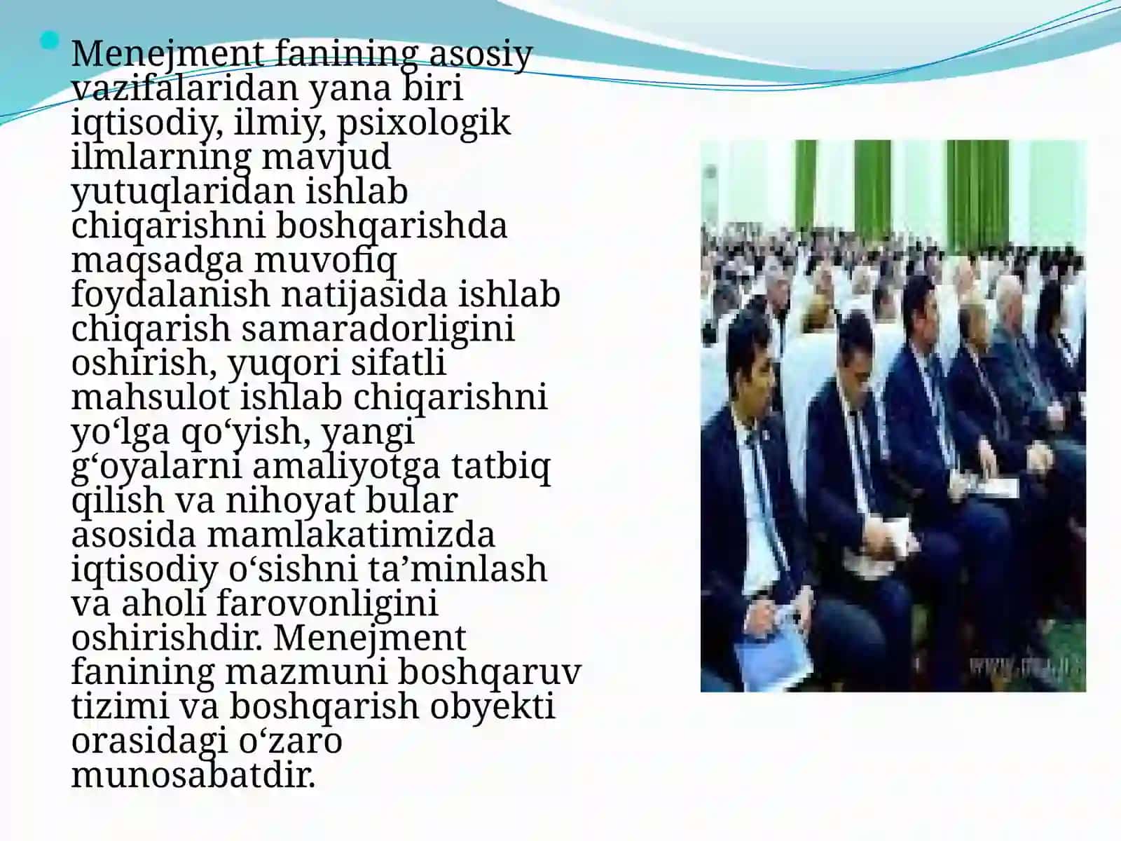 MENEJMENT FANINING PREDMETI, OBYEKTI VA METODI 4