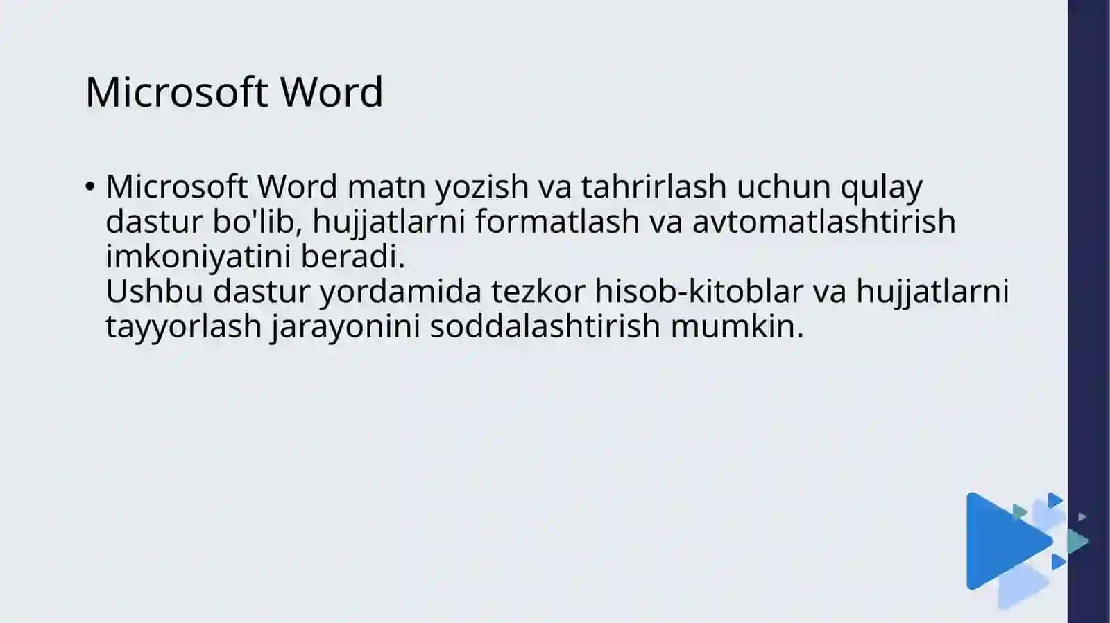 Ms Office dasturlari va ulardan kasbiy faoliyatda foydalanish, Ms Excel dasturida ishlash 4