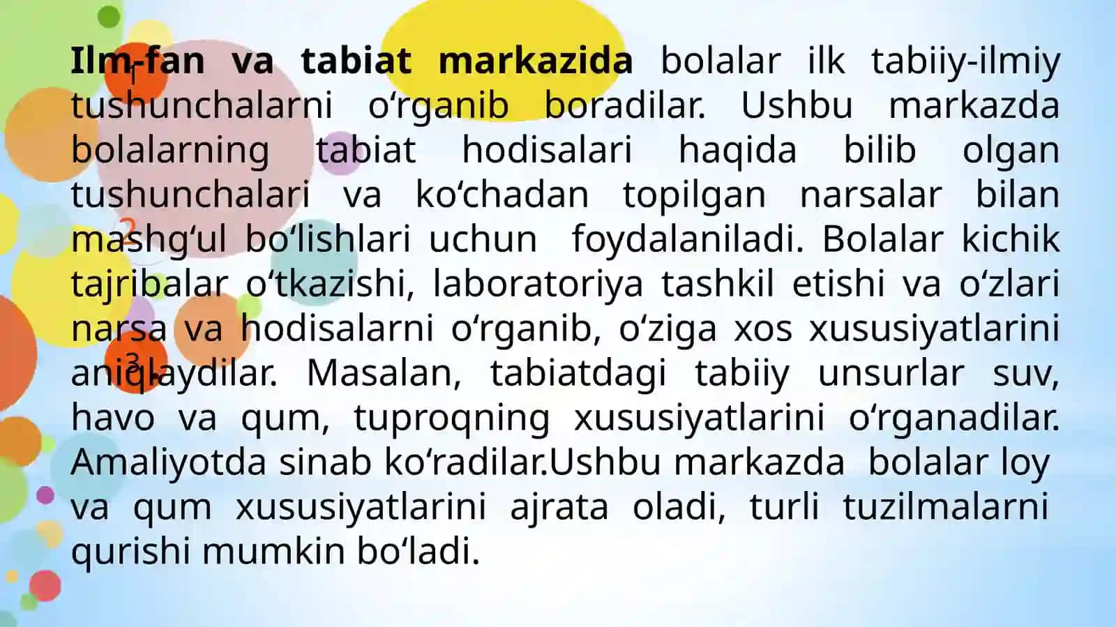 Rivojlantiruvchi markazlar, ta’limiy faoliyat va ularga qo’yilgan talablar 4
