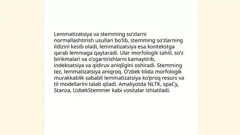 Matnli ma'lumotlarni qayta ishlash dasturlarining imkoniyatlari 4