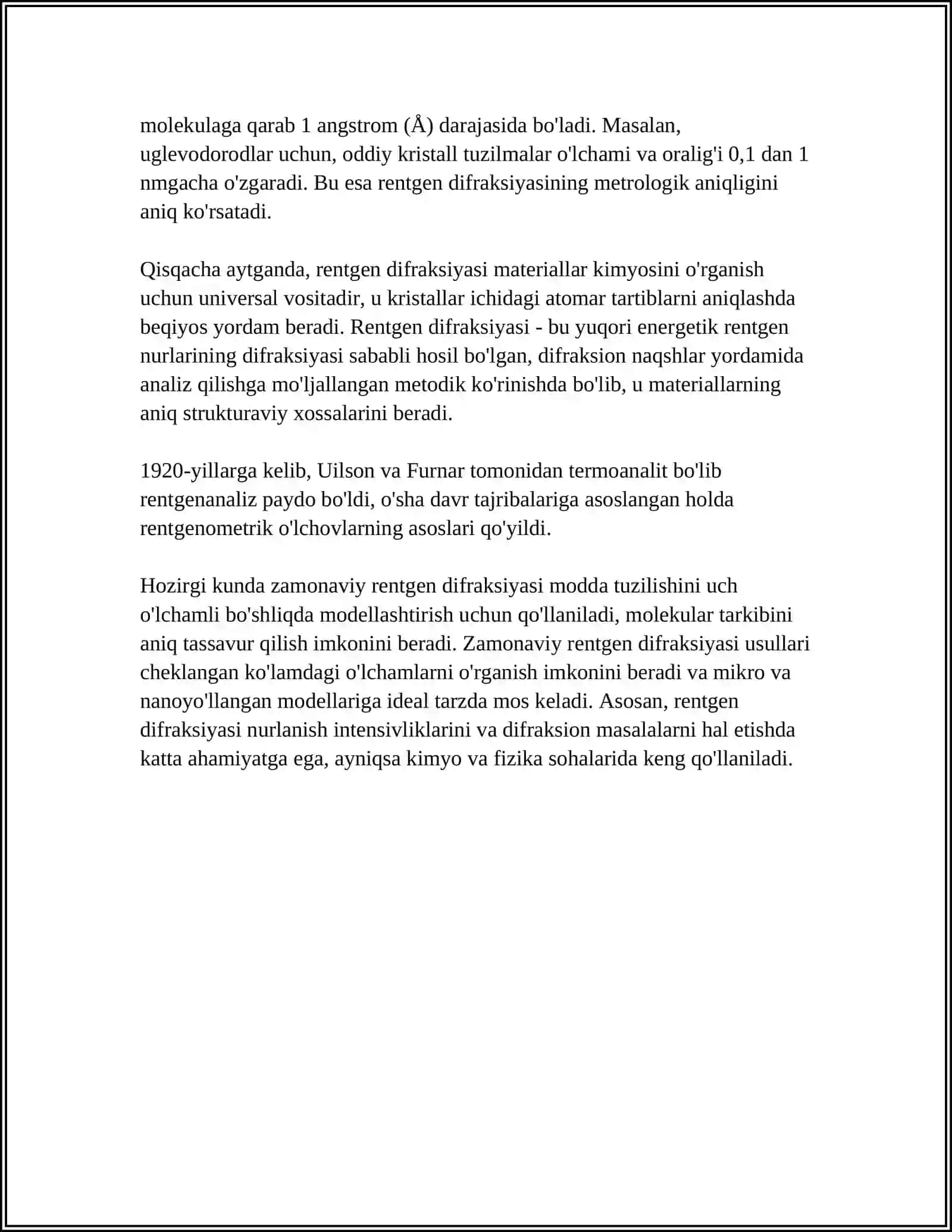 KRISTALLARDA RENTGEN VA ELEKTRON TOʻLQINLARI DIFRAKSIYASI 4