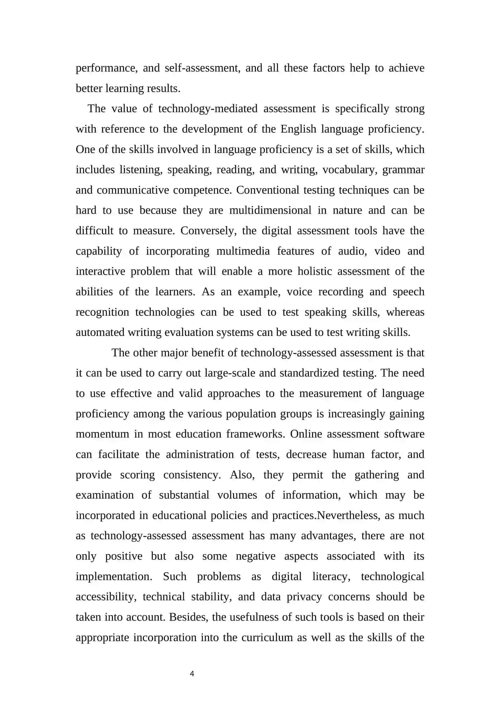 THE IMPACT OF TECHNOLOGY-ASSISTED ASSESSMENT TOOLS ON ENGLISH LANGUAGE PROFICIENCY 4