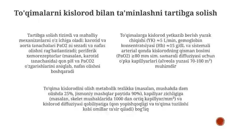 To‘qimada gaz almashinuvi 4