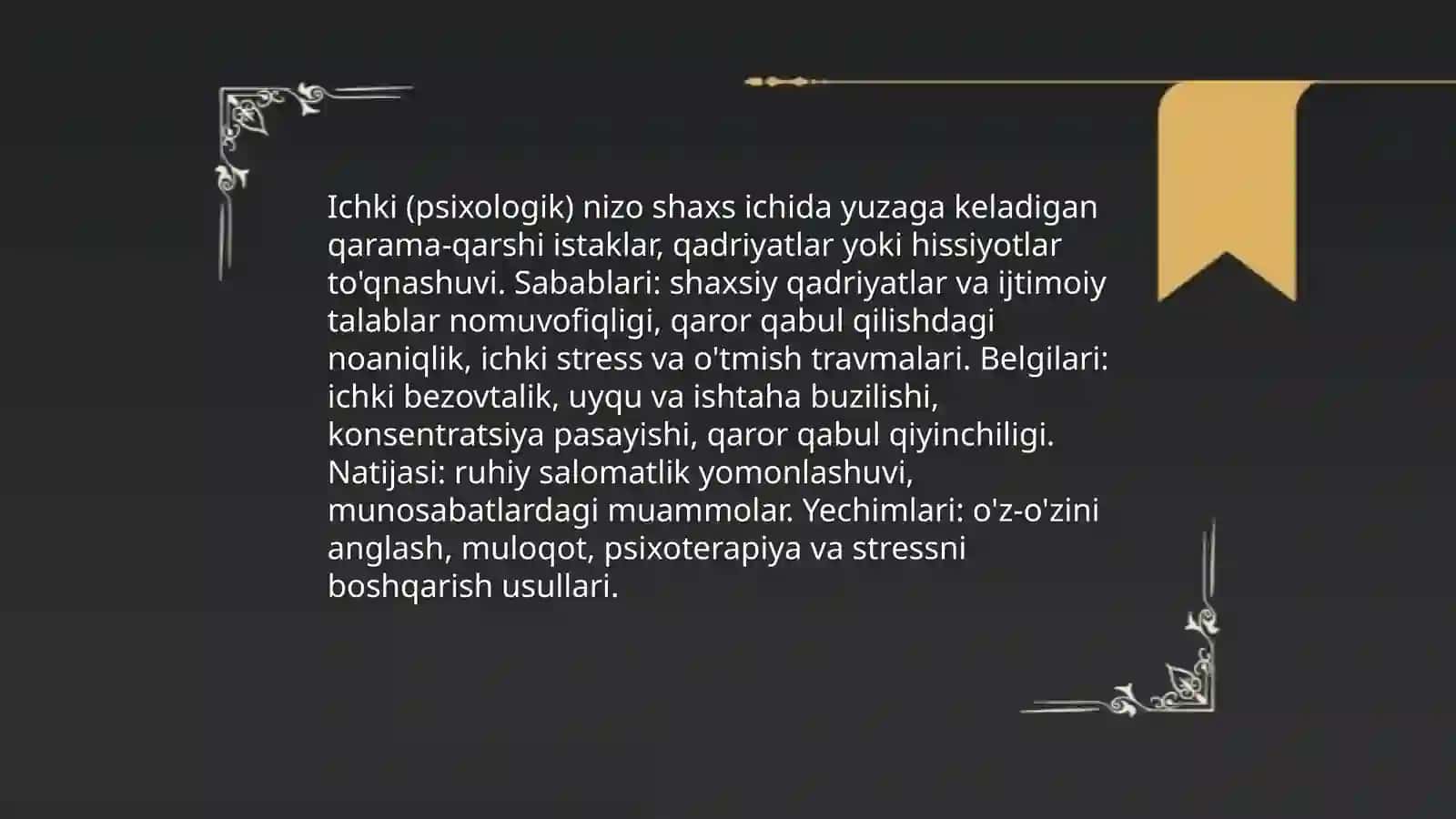 Nizo turlari 4