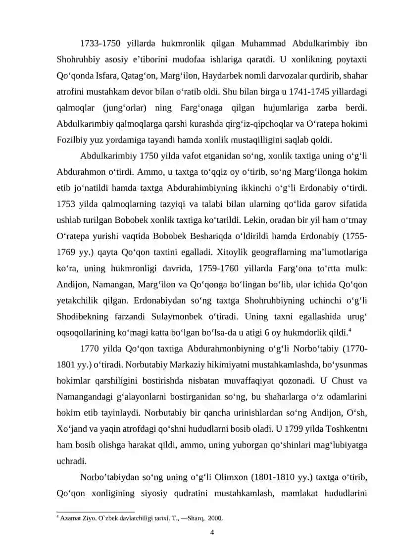 Qo’qon xonligida harbiy boshqaruv tizimi 4