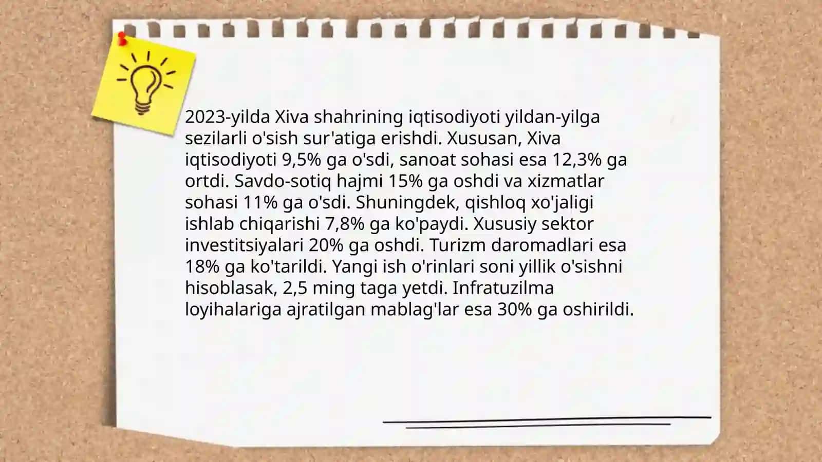 Xiva shahri haqida 2023-yildagi statistik maʼlumotlar 4