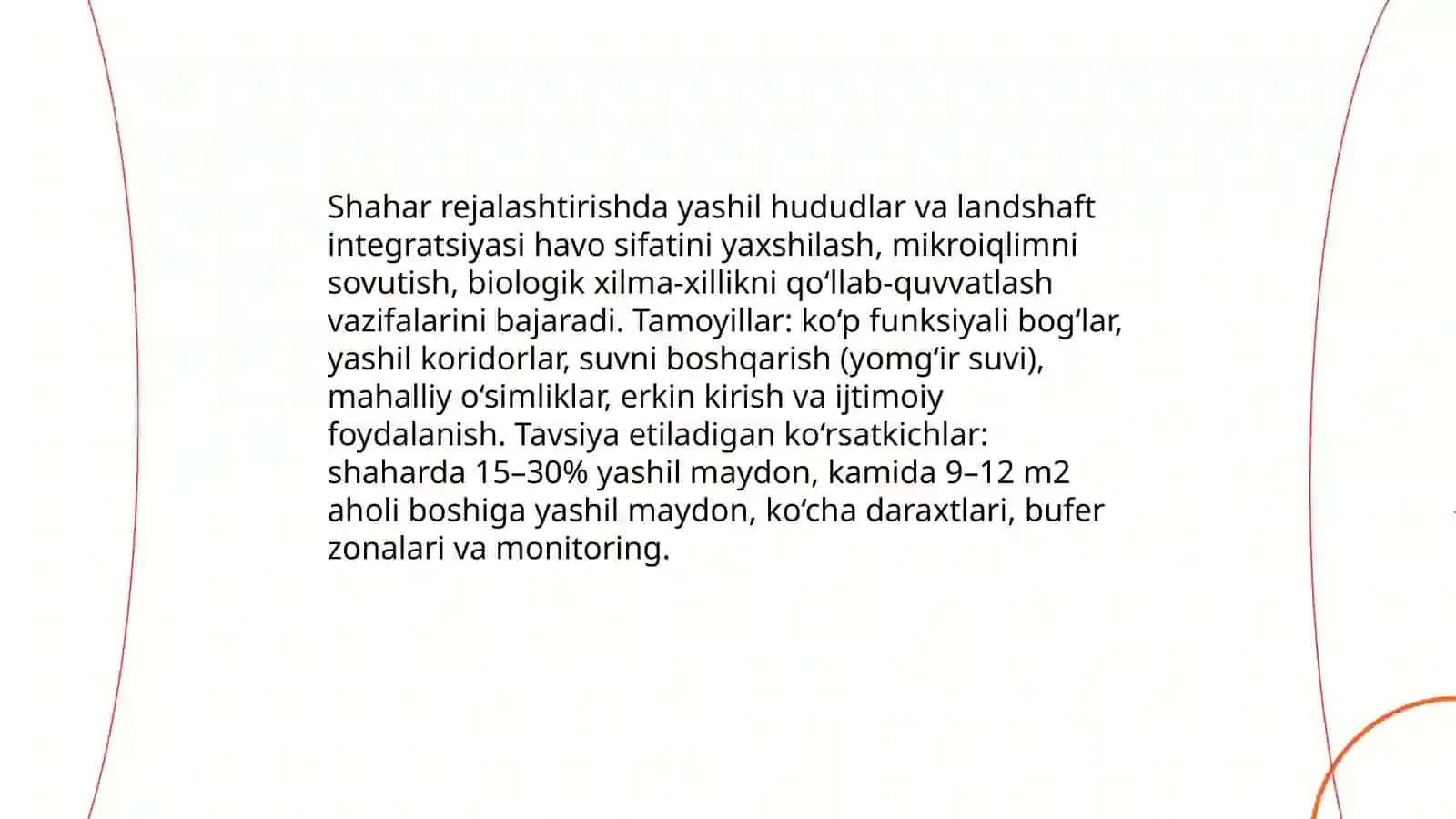 Ekologik shahar qurilishining asosiy tamoyillari 4