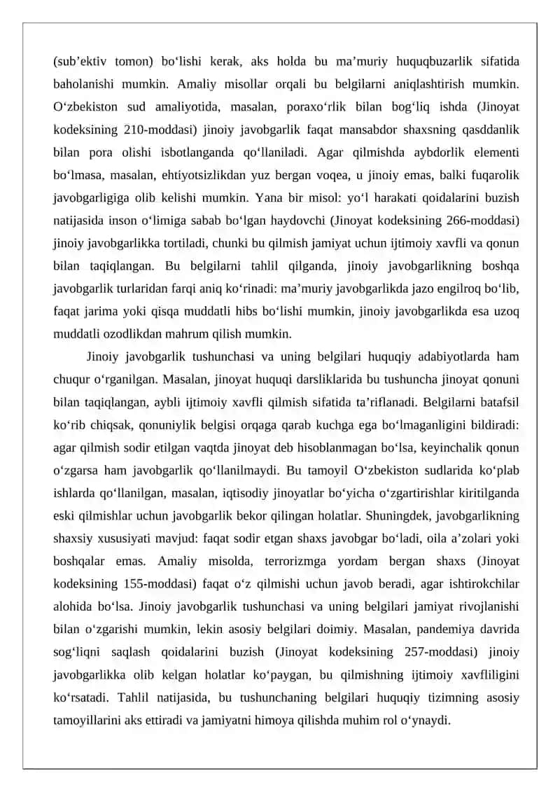 Jinoiy javobgarlik tushunchasi 4