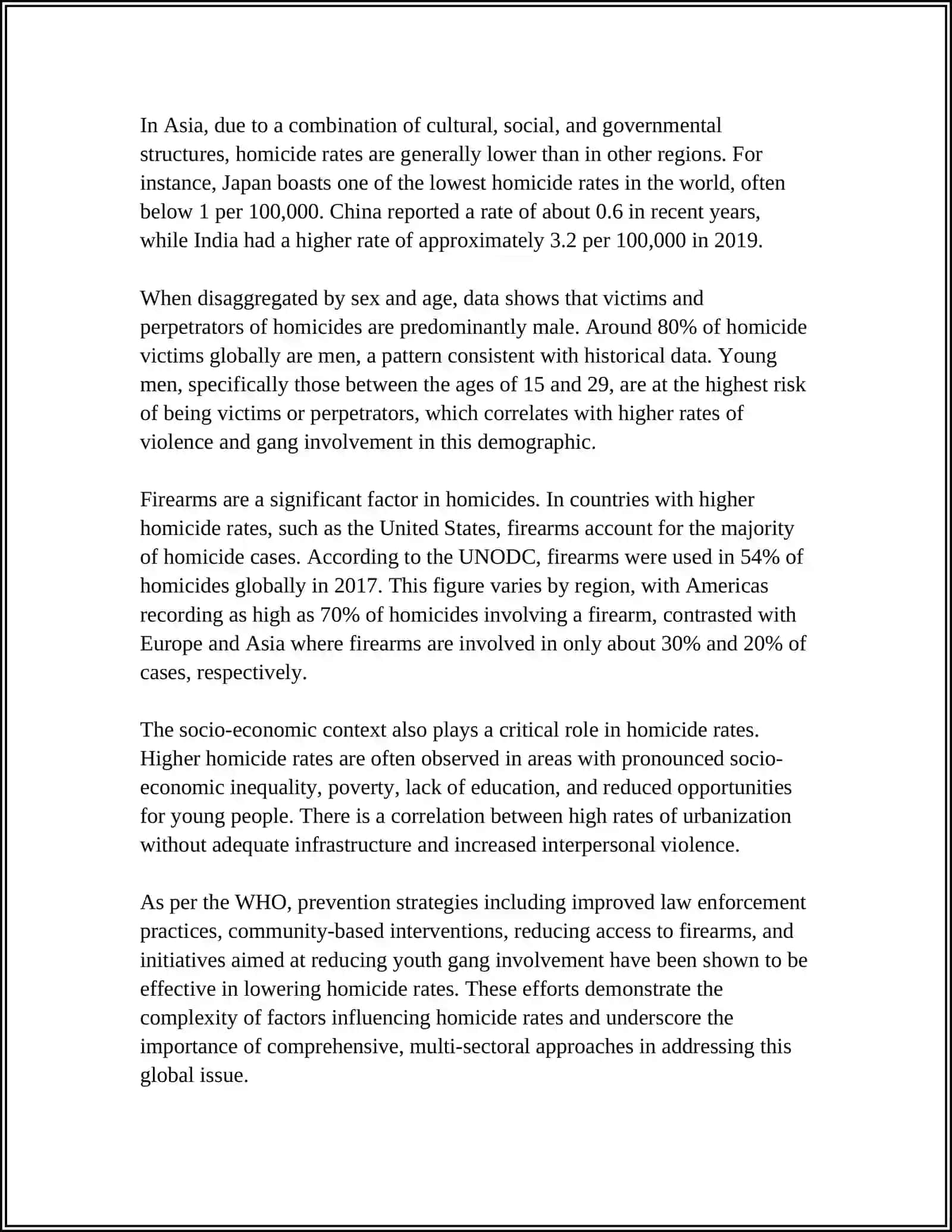 Homicide: Definition and Global Statistics 4