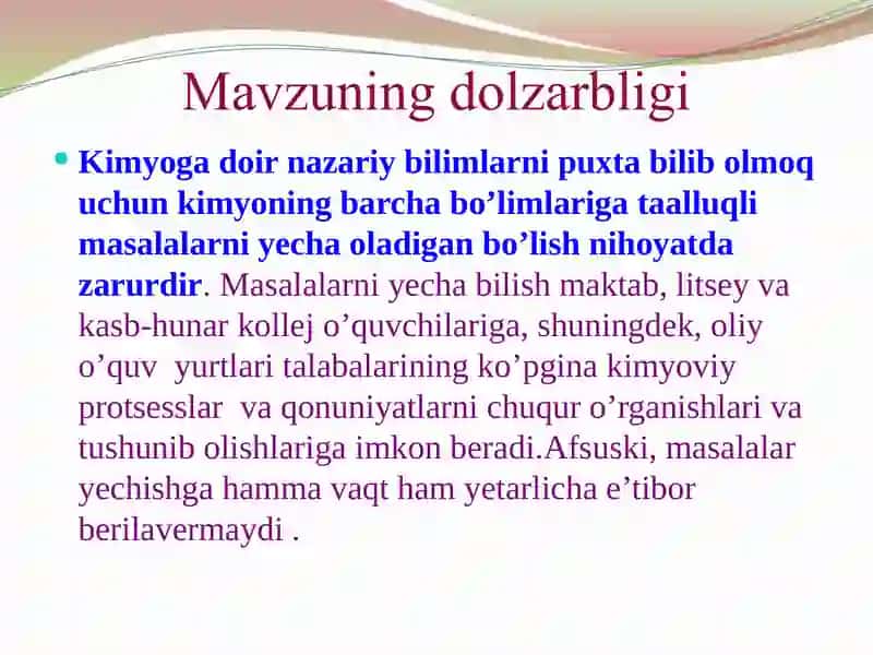 Kimyodan masalalar yechishning ilmiy ommabop usullari 4