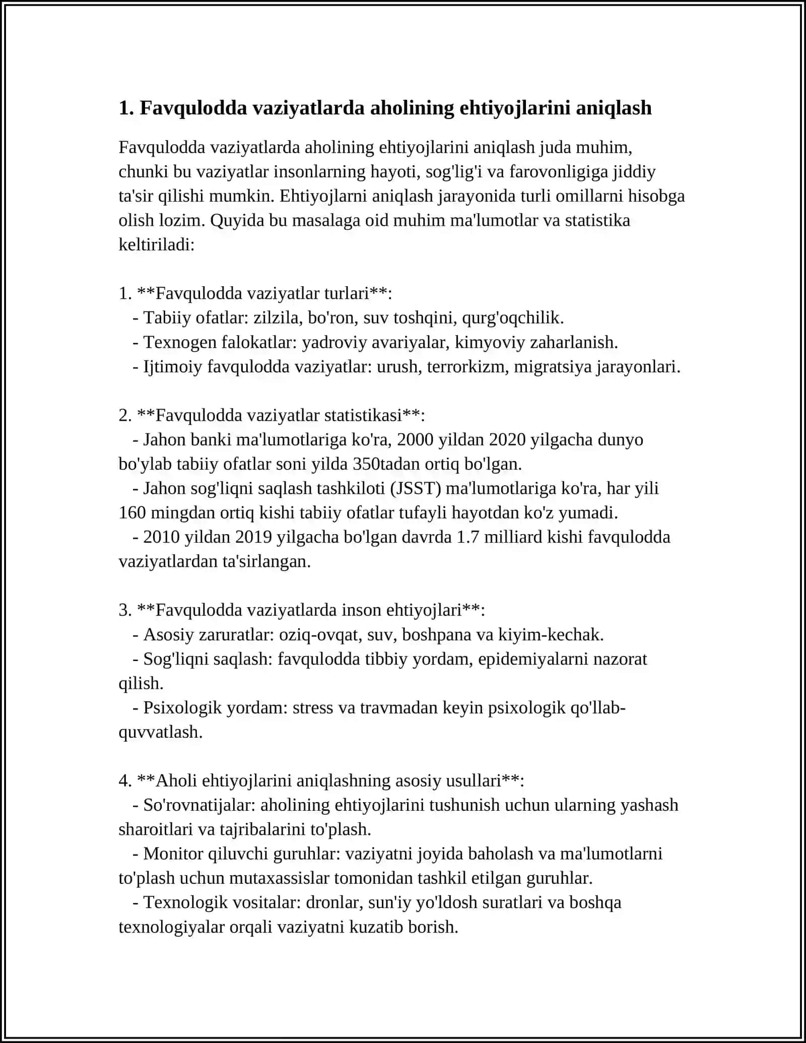 FAVQULOTDA VAZIYATLARDA AHOLINING TURLI GURUHLARI BILAN ISHLASHDA KEYS MENEJMENT 4