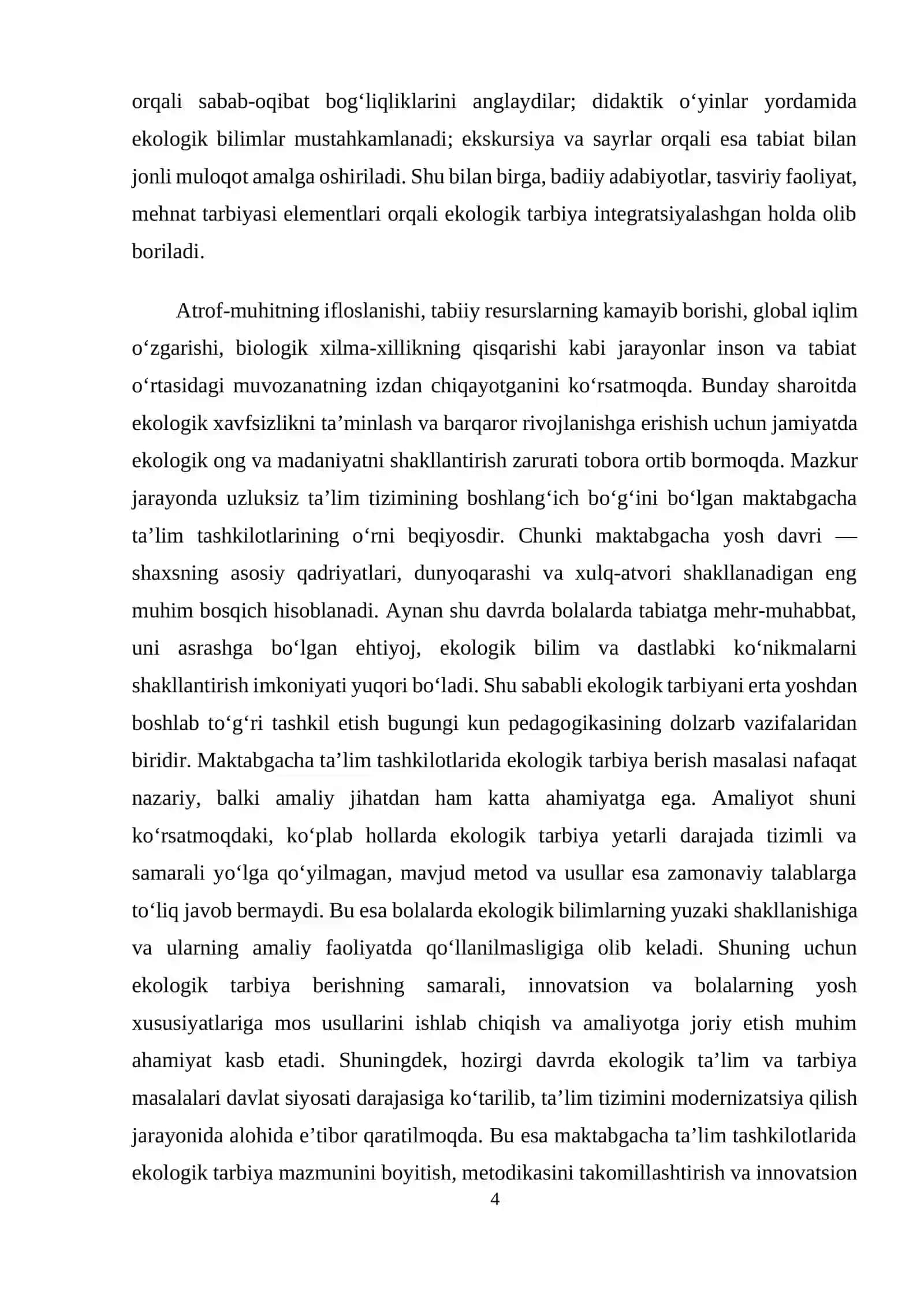 Maktabgacha ta'lim tashkilotida ekalogik tarbiyani berish usullari. 4