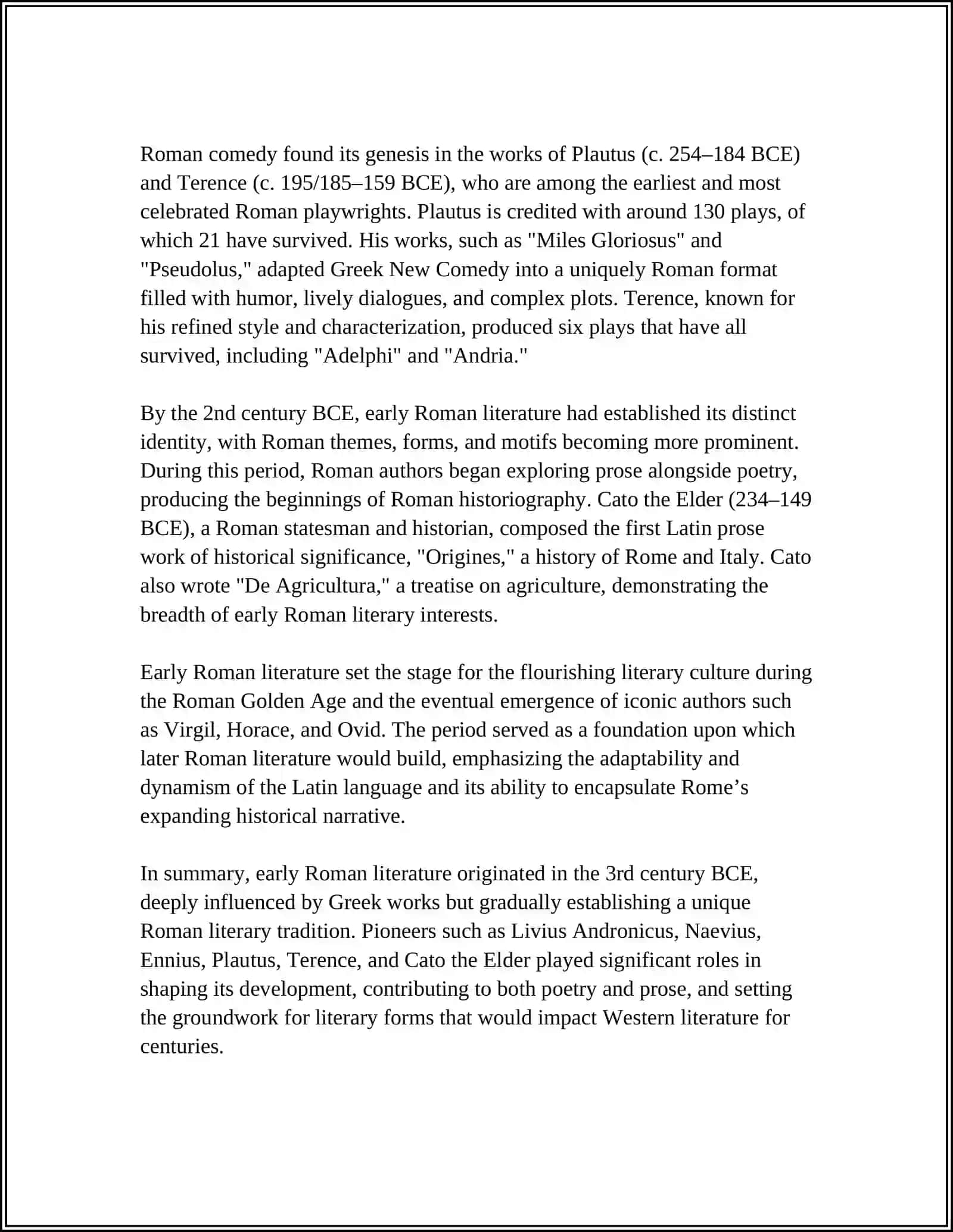 ROMAN LITERATURE 4