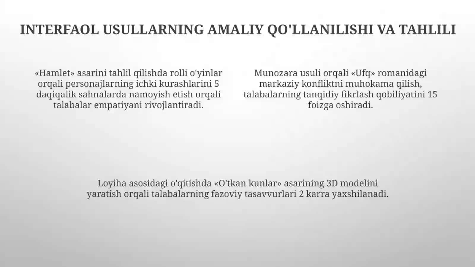 Adabiyot darslarida oʻqitishning interfaol usullarini kognitiv rivojlanish 4