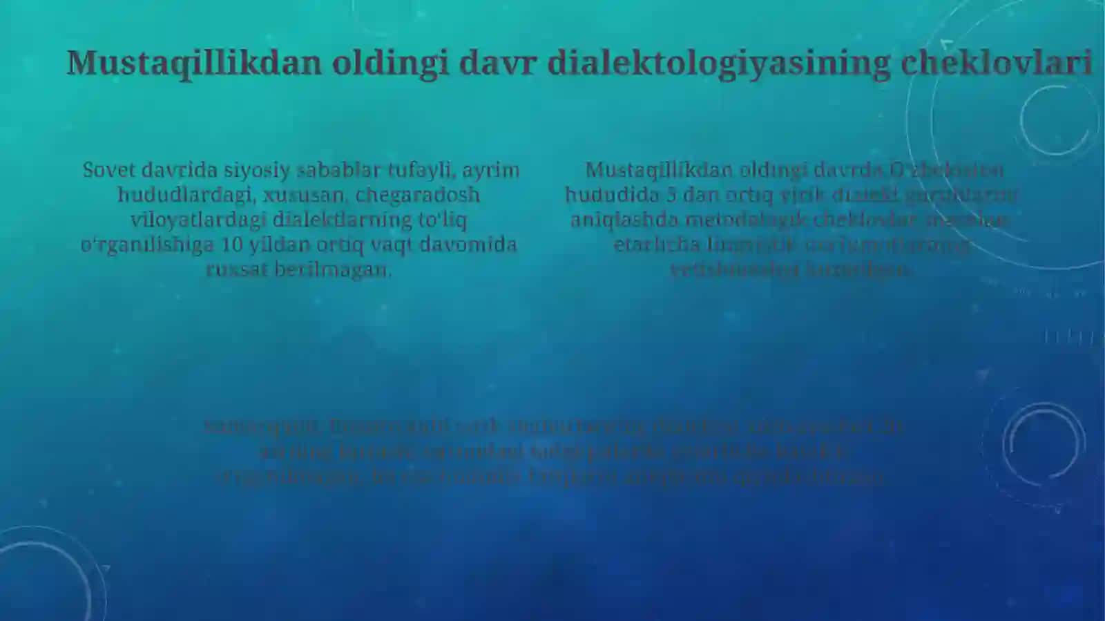 Mustaqillikka qadar boʻlgan oʻzbek dialektologiyasi 4