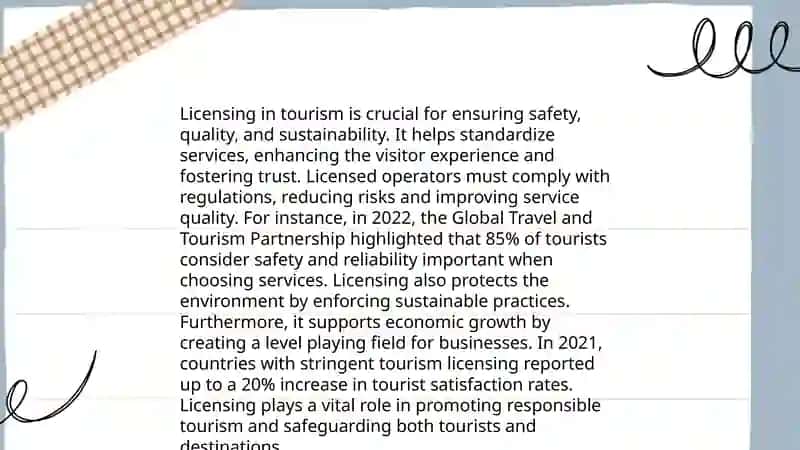 Licensing in Tourism 4