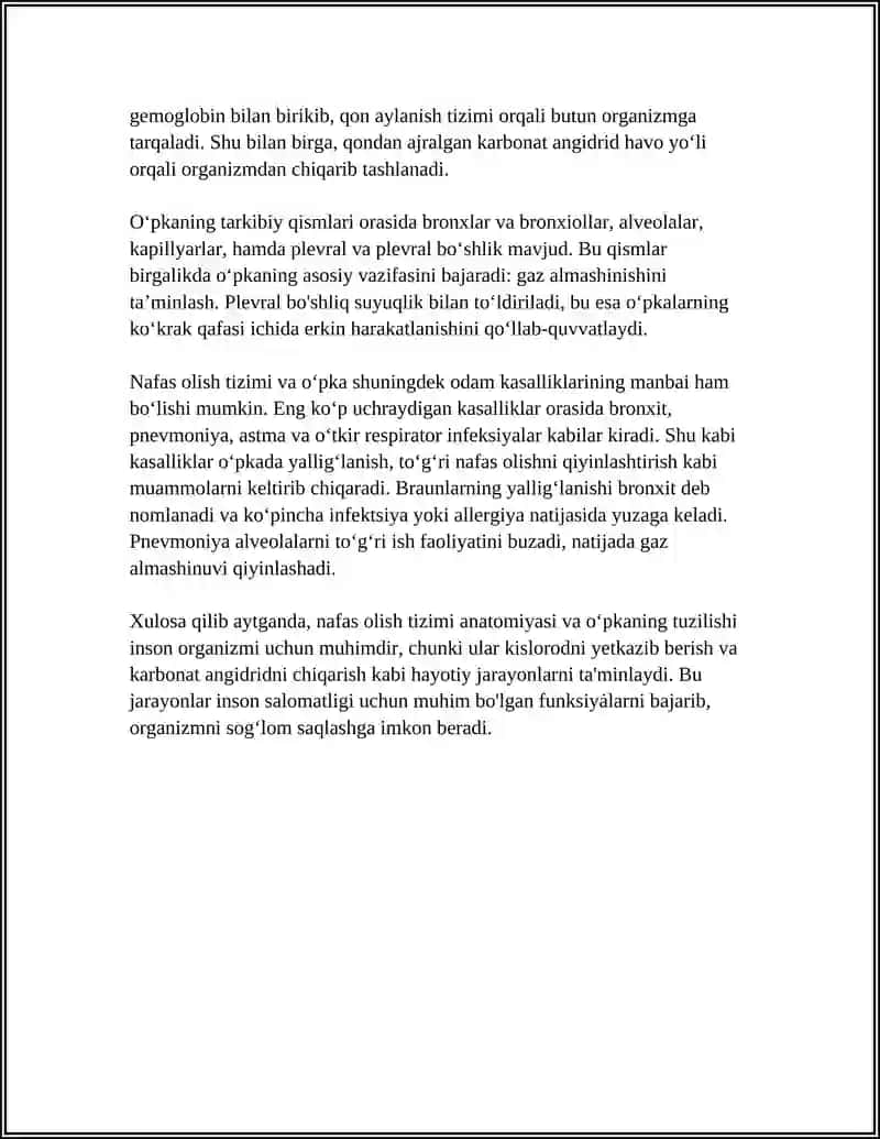 NAFAS OLISH SISTEMASI.ÕPKA VA UNDA UCHRAYDIGAN KASALLIKLAR 4