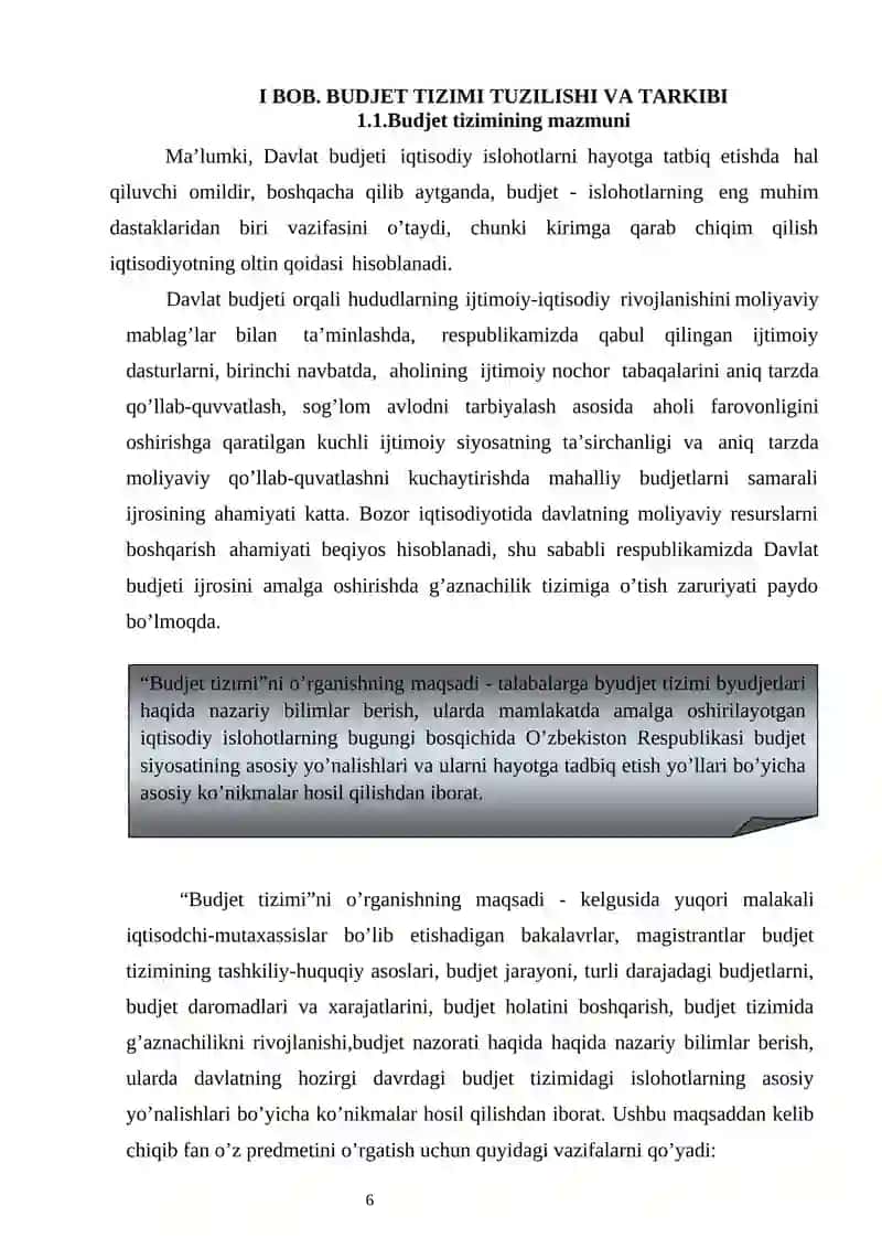 O'ZBEKISTONDA RESPUBLIKASI DAVLAT BUDJETI BUDJET TAQCHILLIGI 4