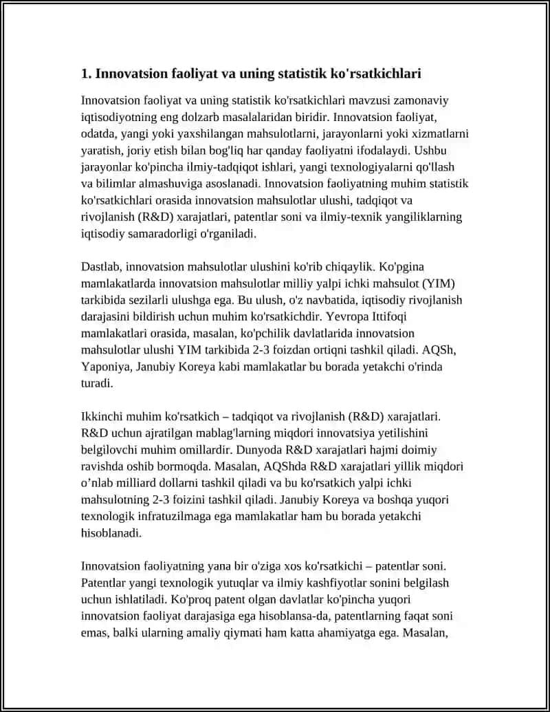 INNOVATSIYA VA ILMIY-TEXNIK RIVOJLANISH STATISTIKASI 4