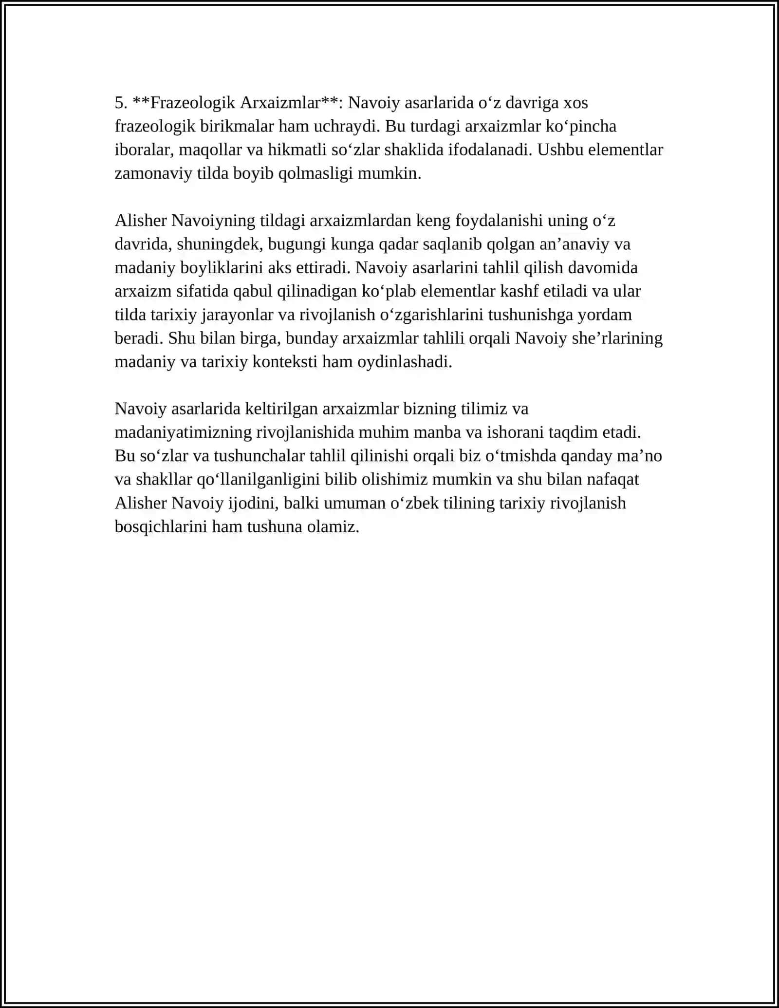 ALISHER NAVOIY ASARLARINING TIL XUSUSIYATLARI 4