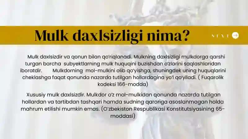 MULK HUQUQINING UMUMIY TAMOYILLARI 4
