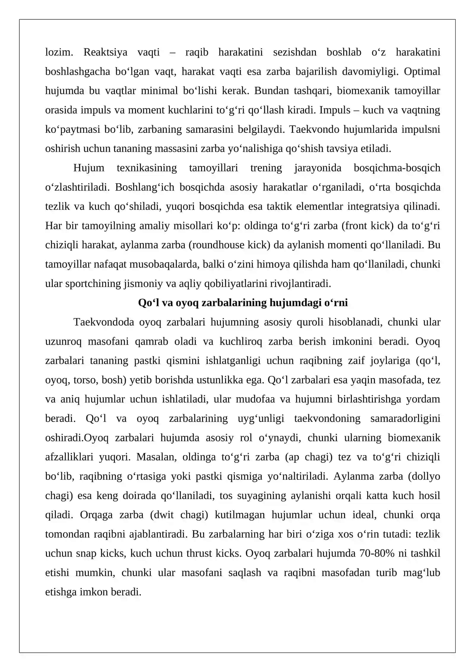 Hujum texnikasi Taekvondo 4