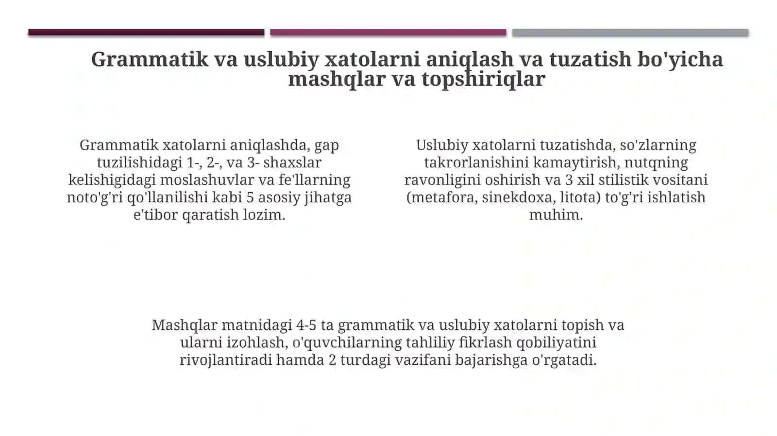 Madaniy nutqning grammatik va uslubiy me'yorlari 4