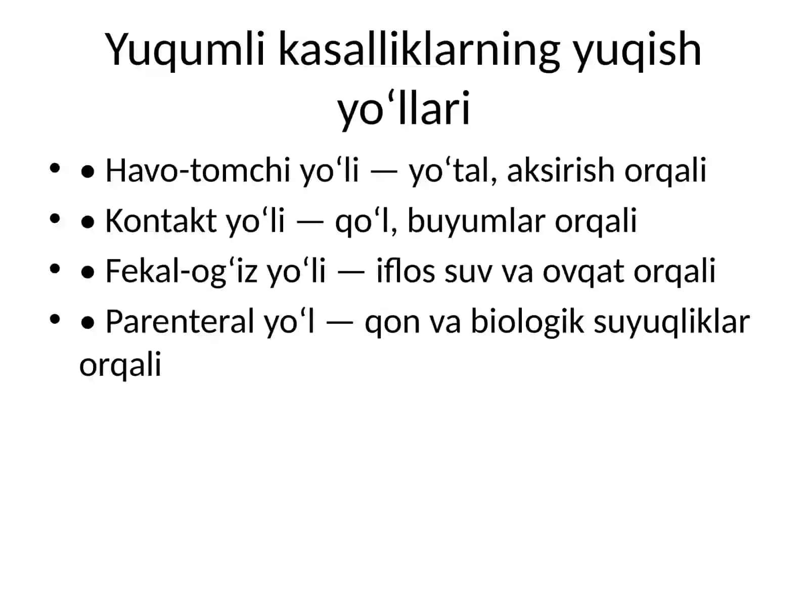 Yuqumli kasalliklar va XAVFSIZ immunizatsiya 4
