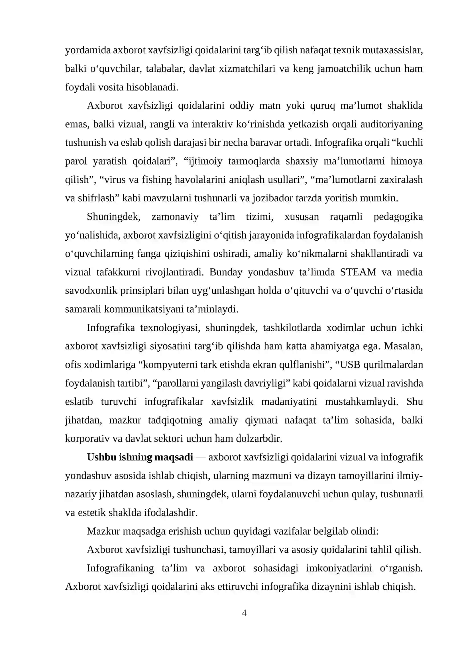 AXBOROT XAVFSIZLIGI QOIDALARINI INFOGRAFIKA KO‘RINISHIDA ISHLAB CHIQISH 4