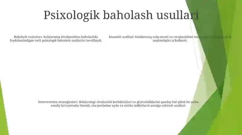 Psixologik A Pedagogik Kuzatishlar Va Bolalar Rivojlanishida Og'Ishlarni Korreksiyalash Usullari 4