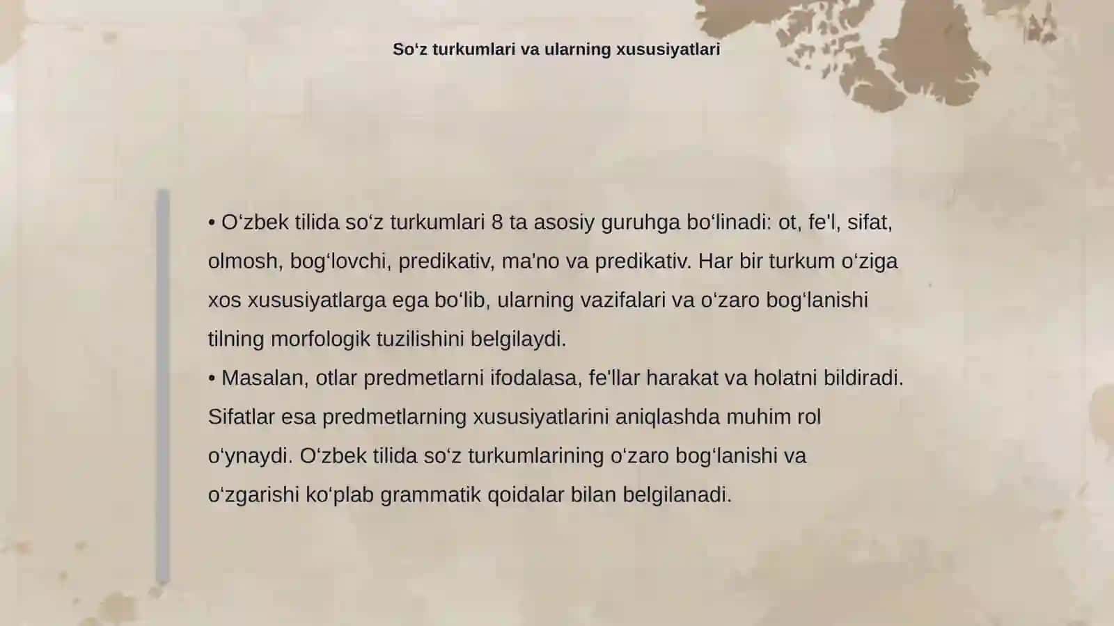 Hozirgi o‘zbek adabiy tilining morfologik tarkibi 4
