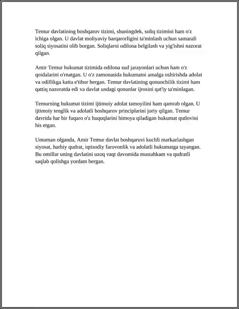 AMIR TEMUR DAVLAT ARBOBI 4