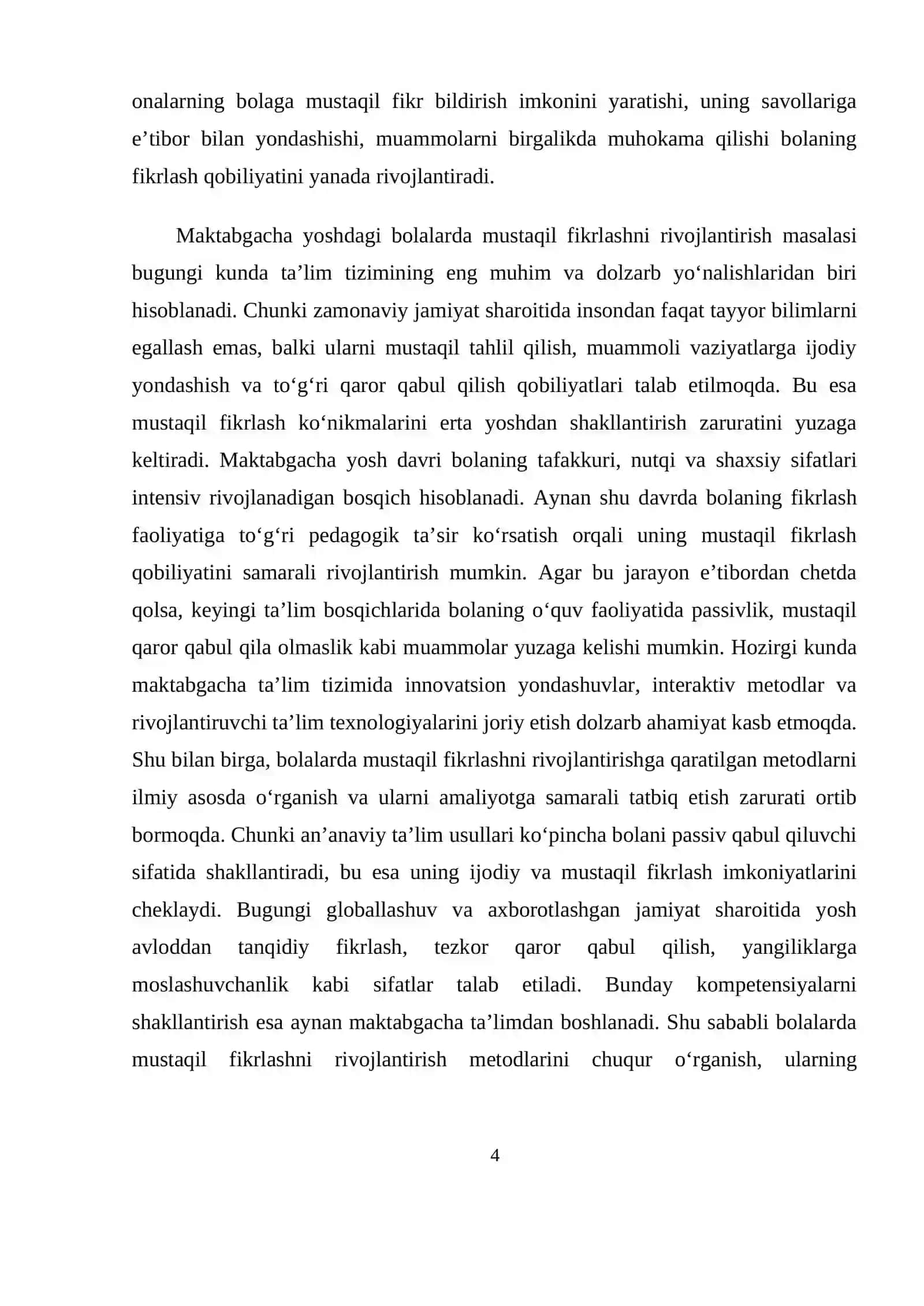 MAKTABGACHA YOSHDAGI BOLALARDA MUSTAQIL FIKIRLASHNI RIVOJLANTIRISH METODLARI 4