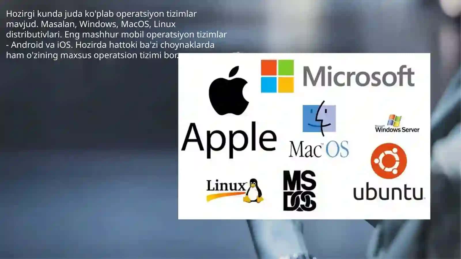 Operatsiyon tizimlari 4