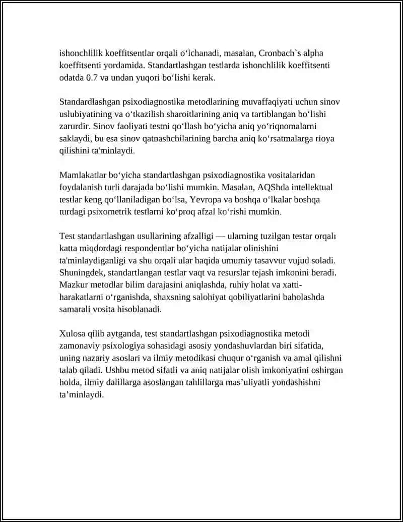 TEST STANDARTLASHGAN PSIHODIAGNOATIKA METOD SIFATIDA 4