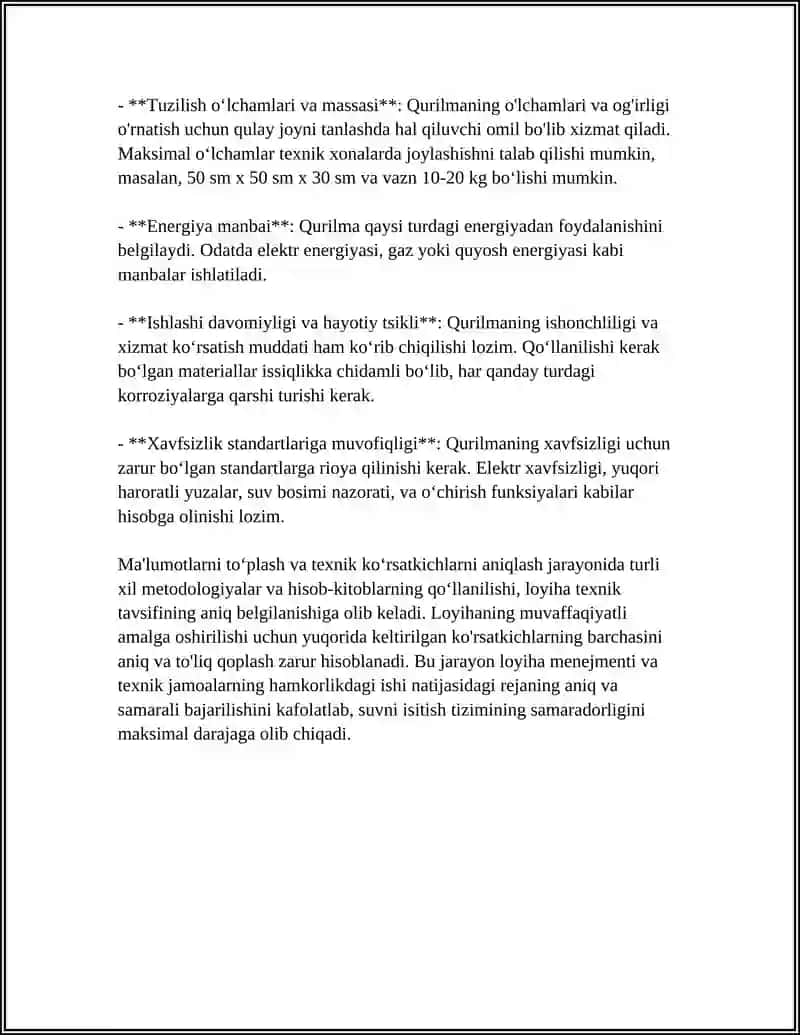 SUVNI ISITISH UCHUN ZMAVIKLI ISSIQLIK ALMASHINISH QURILMASINI HISOBLASH VA LOYIHALASH 4