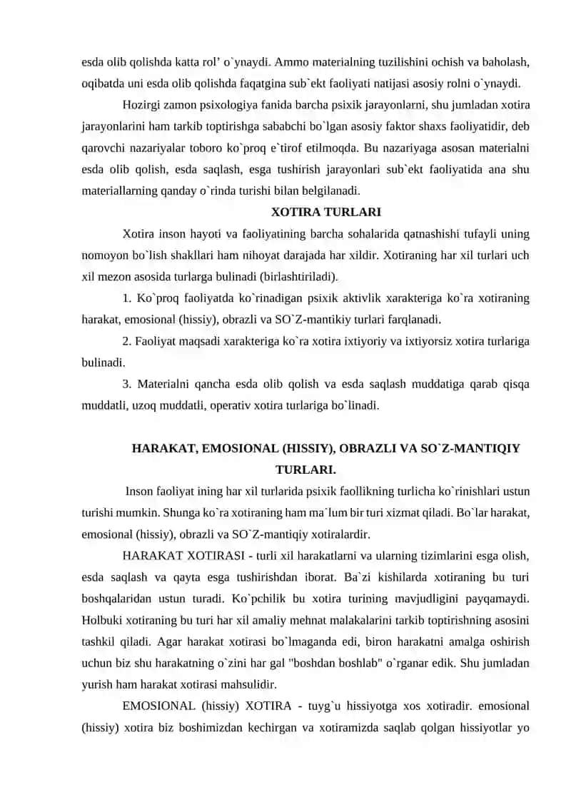 Xotira haqida tushuncha 4
