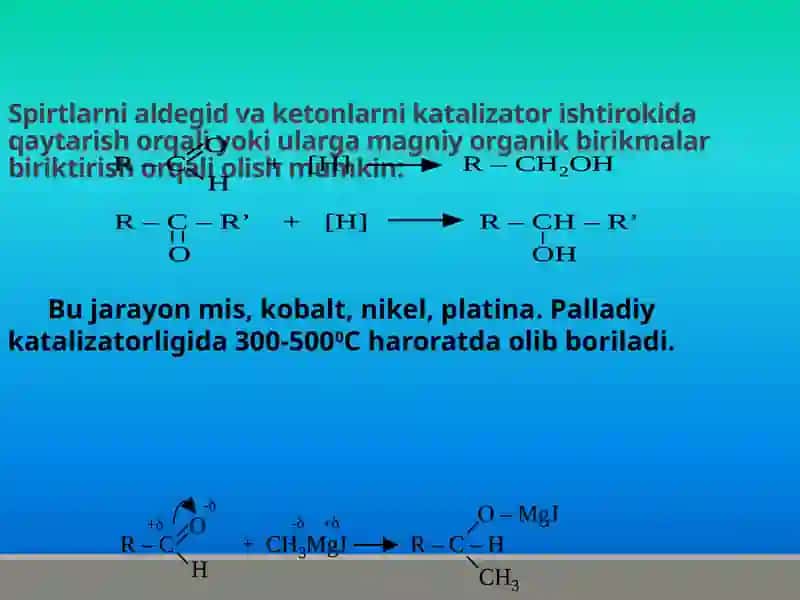 Spirtlarning olinish usullari 4