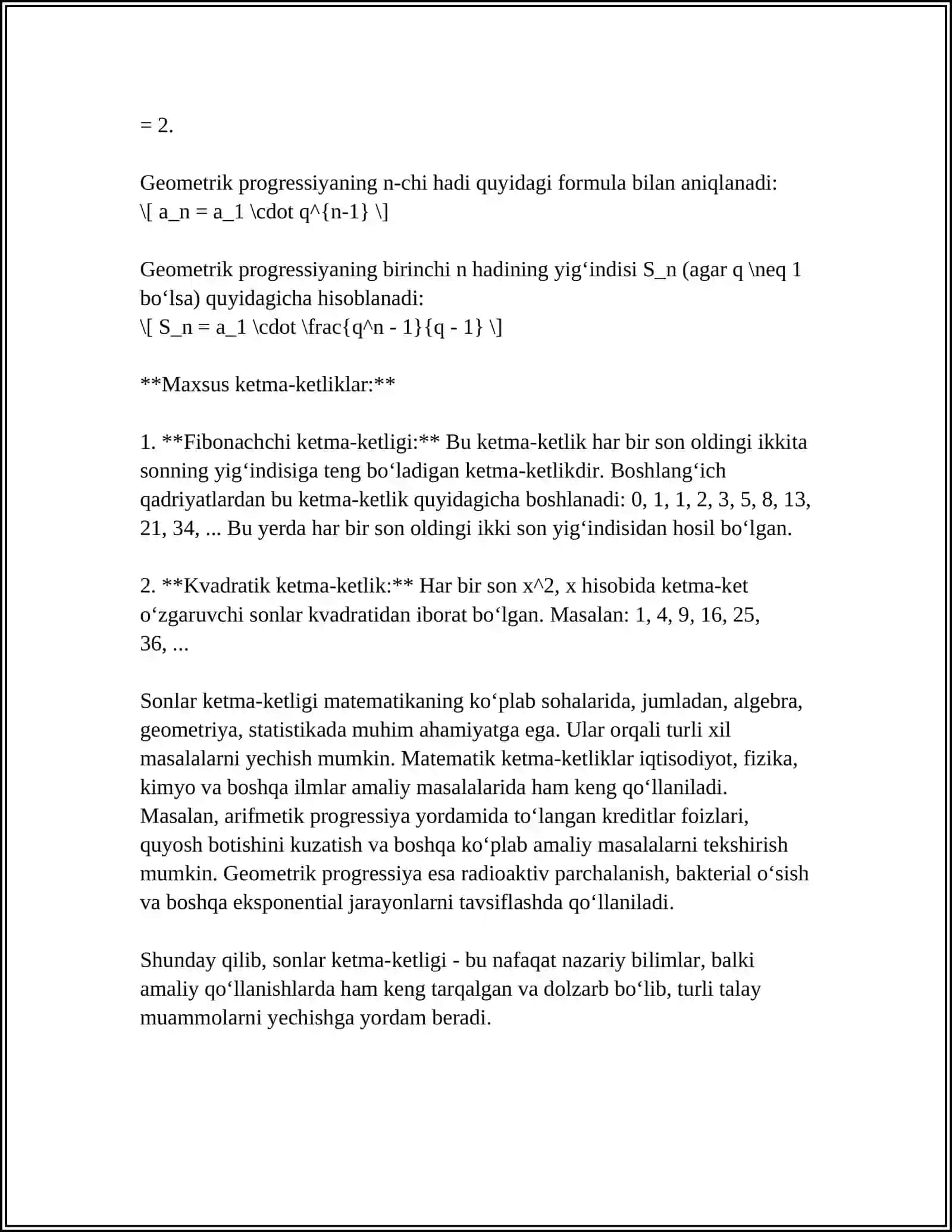 MANTIQIY FIKRLASHGA OID MASALALAR USTIDA ISHLASH (3 - SINF) 4