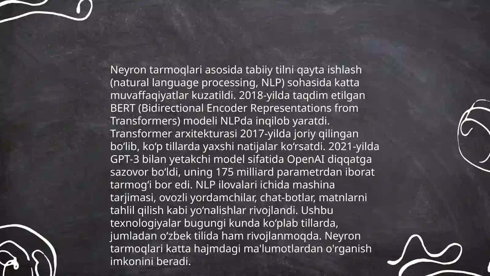 Neyron tarmoqlari yordamida yechiladigan masalalar 4