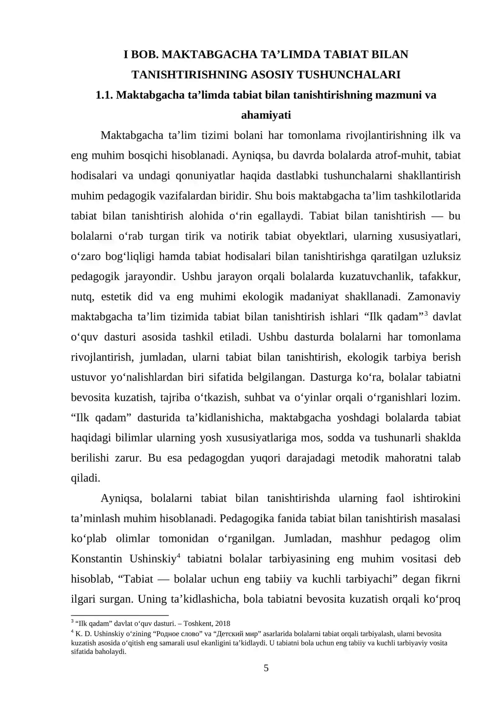 Tabiat bilan tanishtirishda kuzatish metodi va turlarini o’ziga xosliklari 4